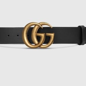 Wide Leather Gucci Belt